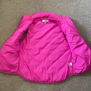 Pink J.Crew vest. Girly and warm!